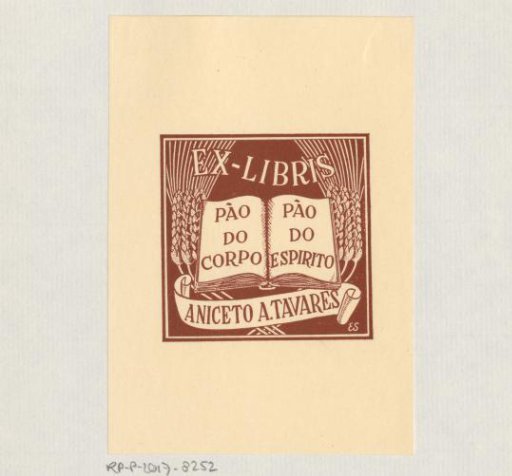 Ex libris of Aniceto A. Tavares