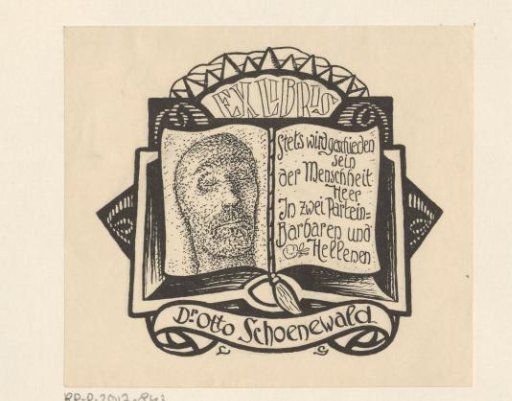Ex libris of Otto Schoenewald