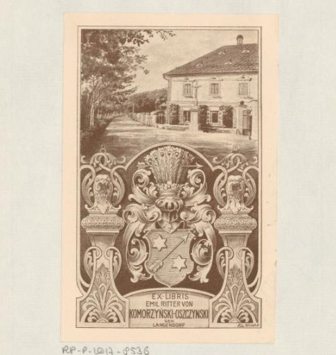 Ex libris of Emil Ritter von Komorzynski-Oszczynski