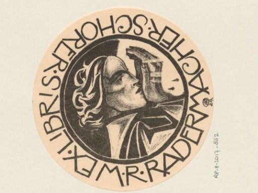 Ex libris of M.R. Radermacher Schorer
