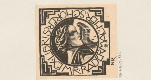 Ex libris of M.R. Radermacher Schorer