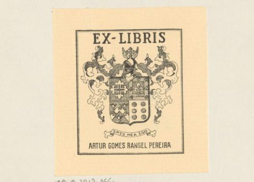 Ex libris of Artur Gomes Rangel Pereira