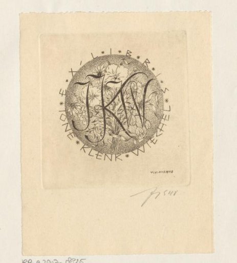Ex libris of Ione Klenk Wiechel