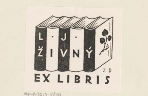 Ex libris of Ladislav Jan Živný