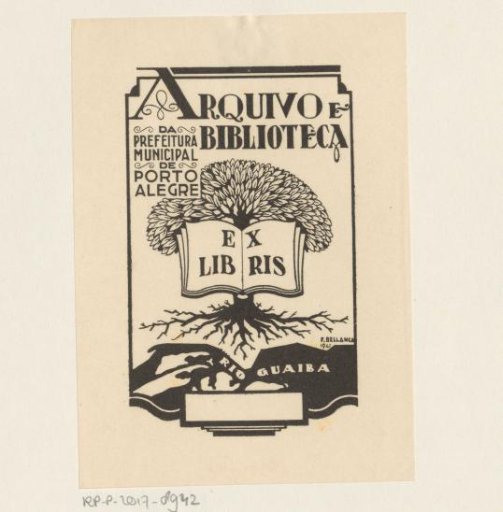 Ex libris of the archive and library of Porto Alegre