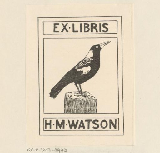 Ex libris of H.M. Watson