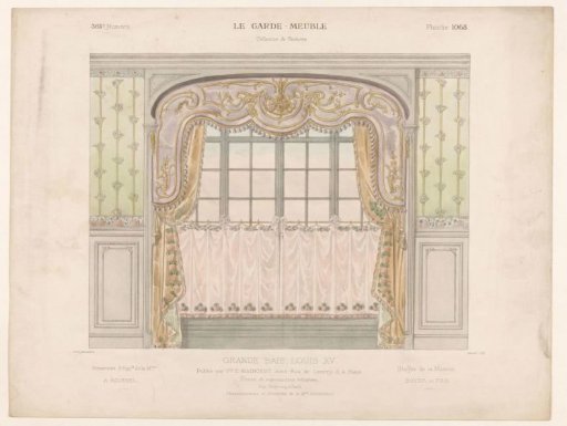 Window arrangement with curtains