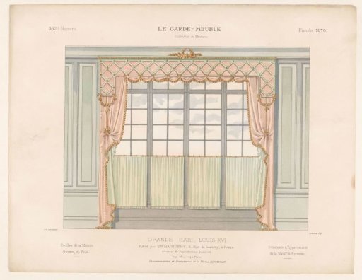 Window arrangement with curtains