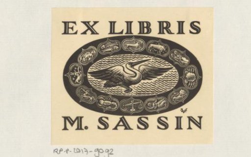Ex libris of Madeleine Sassin