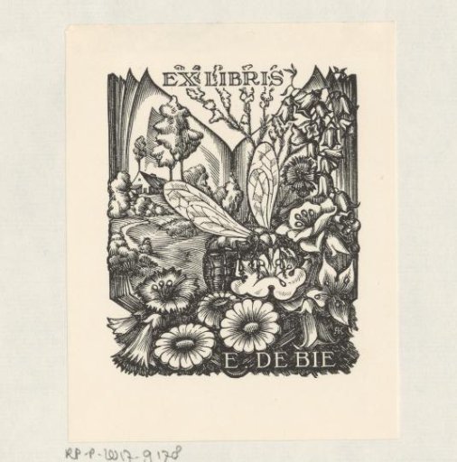 Ex libris of E. de Bie