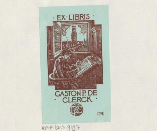 Ex libris of Gaston de Clerck