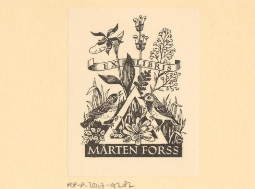 Ex libris of Mårten Forss