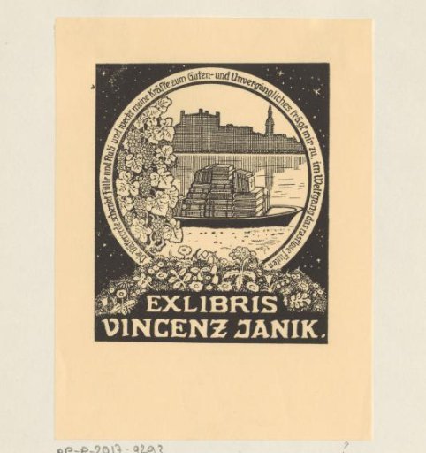 Ex libris of Vincenz Janik