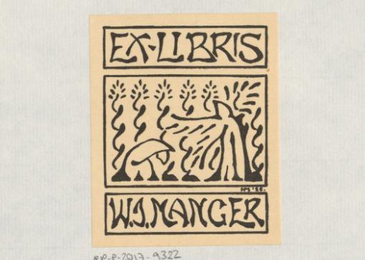 Ex libris of W.J. Manger