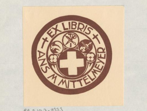 Ex libris of Ans M. Mittelmeyer