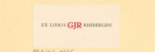 Ex Libris of Gerrit Jan Rheberhen
