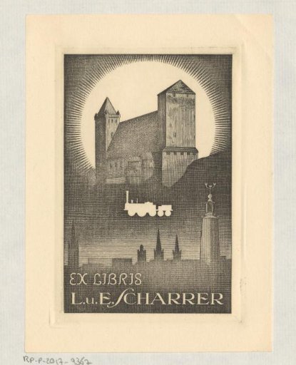 Ex libris of L. and E. Scharrer