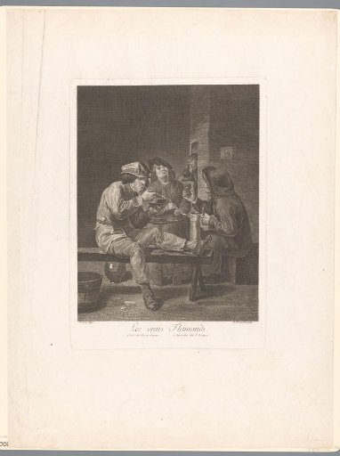 Flemish men drinking and smoking