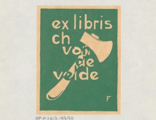 Ex libris of Ch. van de Velde