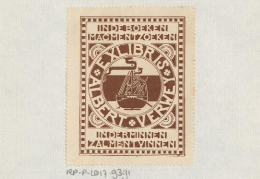 Ex libris of Albert Verwey