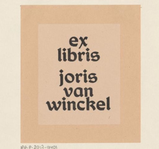 Ex libris of Joris Van Winckel