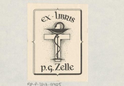 Ex libris of P.G. Zelle
