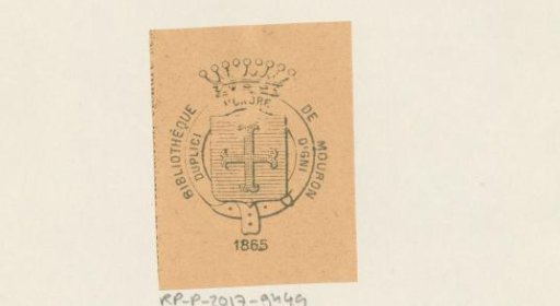 Ex libris of Paul-Charles-Amable Baron van Bourgoing