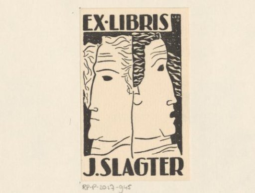 Ex libris of J. Slagter
