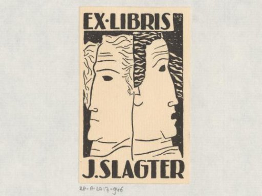 Ex libris of J. Slagter