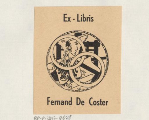 Ex libris of Fernand De Coster