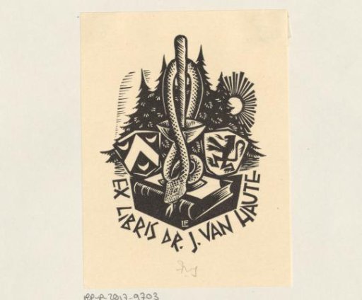Ex libris of J. Van Haute
