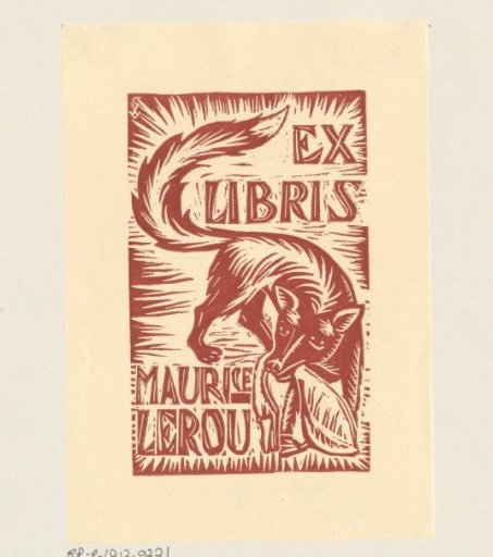 Ex libris of Maurice Lerou