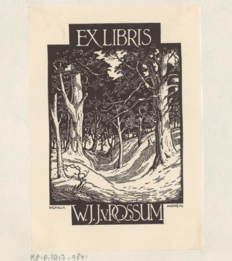 Ex libris of W.J.J. van Rossum