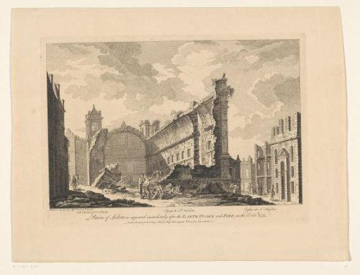 Ruin of the St. Nicholas Church in Lisbon, 1755