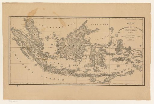 Map of the former colony of the Dutch East Indies