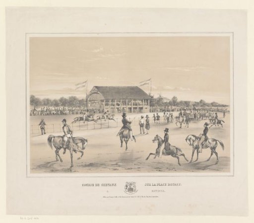 View of the racecourse on Koningplein in Batavia