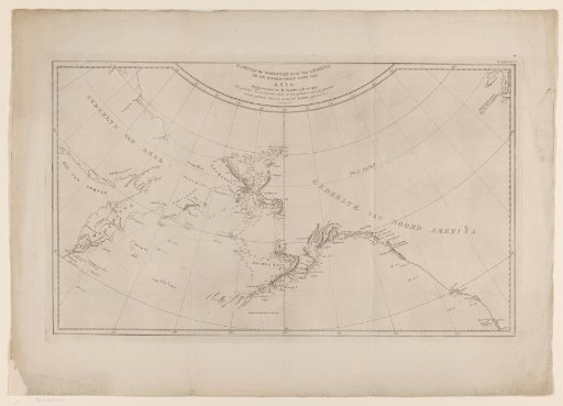 Sea chart of the northwest coast of America and the northeast coast of Asia
