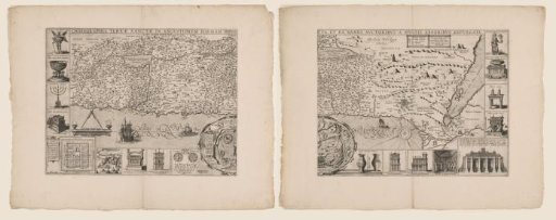 Map of the Holy Land, consisting of two parts