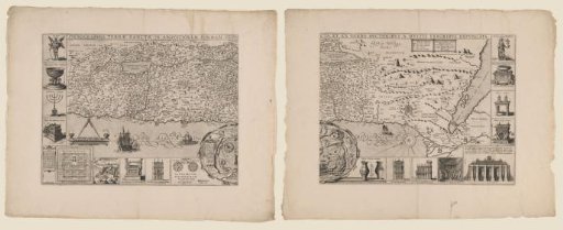 Map of the Holy Land, consisting of two parts