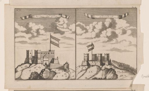 Two views of Fort Nassau, in Ghana