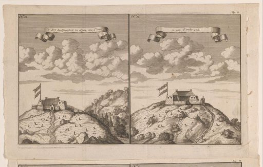Two views of Fort Lijdzaamheid, in Ghana
