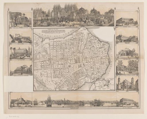 Plan of Havana with views of the city