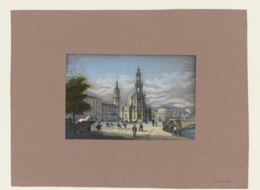 View of the Catholic Hofkirche, at Dresden