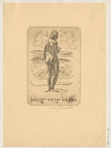 Ex libris of Walter von Zur Westen