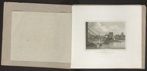 View of the Ketting Bridge over the Weser in Hamelin