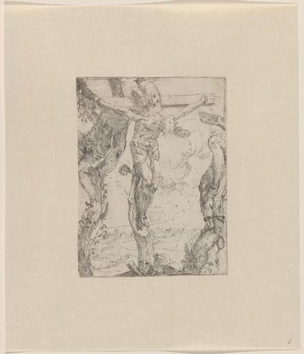 Christ on the Cross between the two thieves