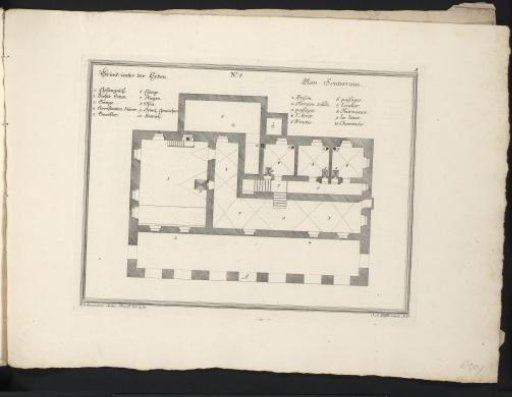 Plan of the cellar of the Hauptwache, at Frankfurt am Main