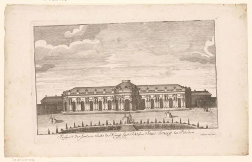 View of the front of Sanssouci Palace