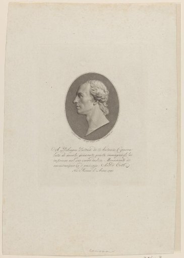 Profile portrait of Antonio Canova