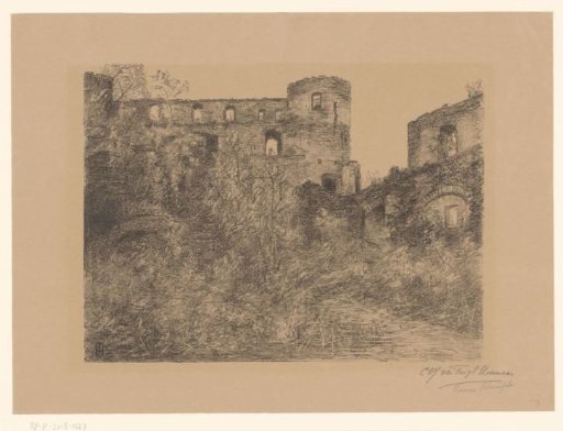 View of the ruins of Rheinfels Castle